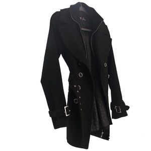 Black Guess Pea Coat - Size Small